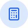 blue calculator icon
